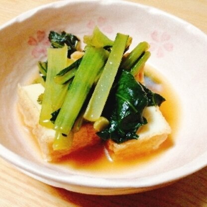小松菜は栄養もあって、厚揚げとも合いますね♪
美味しく頂きました(*^-^*)